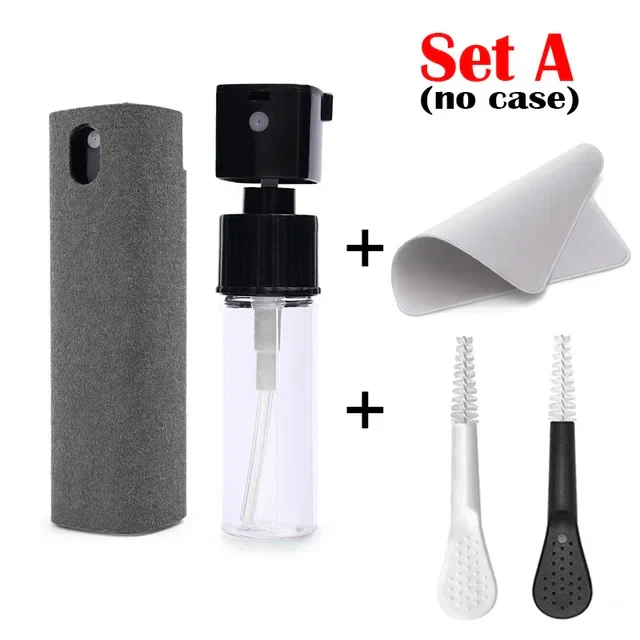 Microfiber Screen Cleaner Spray Set with Cloth & Brush for Smartphones, Tablets, Laptops - Image 7