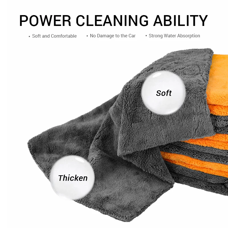 Microfiber Towels For Car Detailing, Thick 600GSM Drying Cloths, Ultra Absorbent Auto Care Essential, Fall 2025 Trend - Image 4