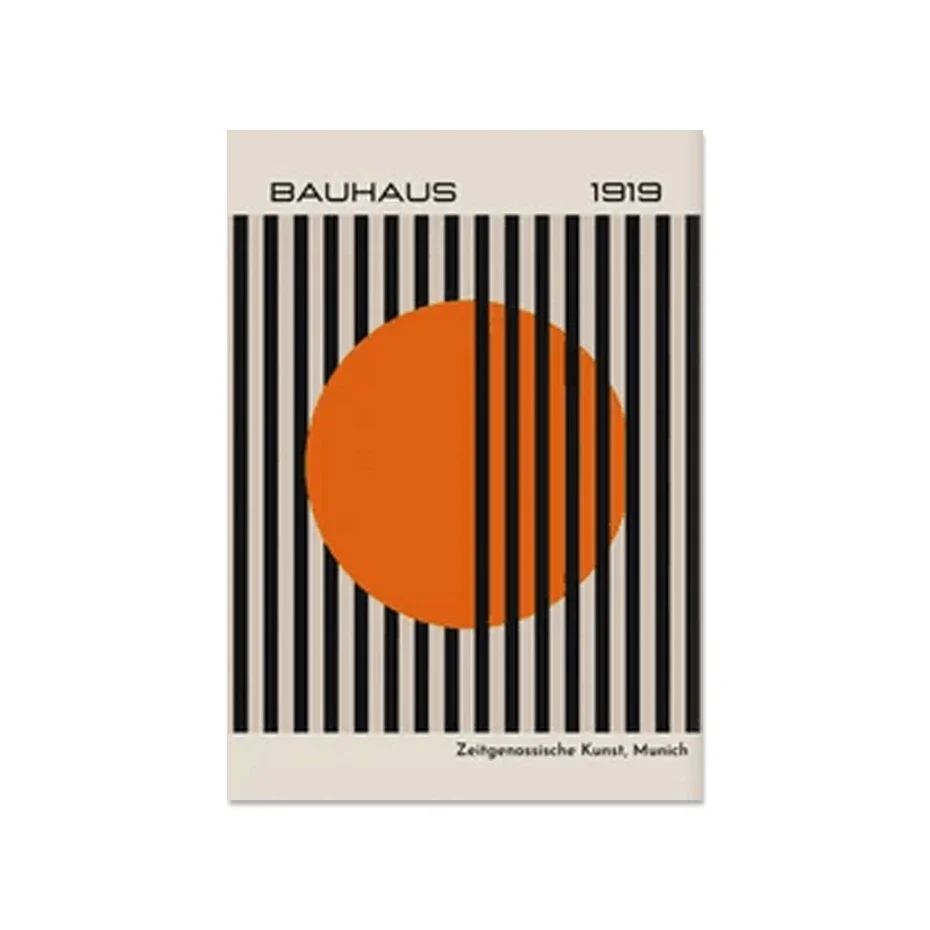 Bauhaus Abstract Geometric Posters Vertical Canvas Art - Image 12