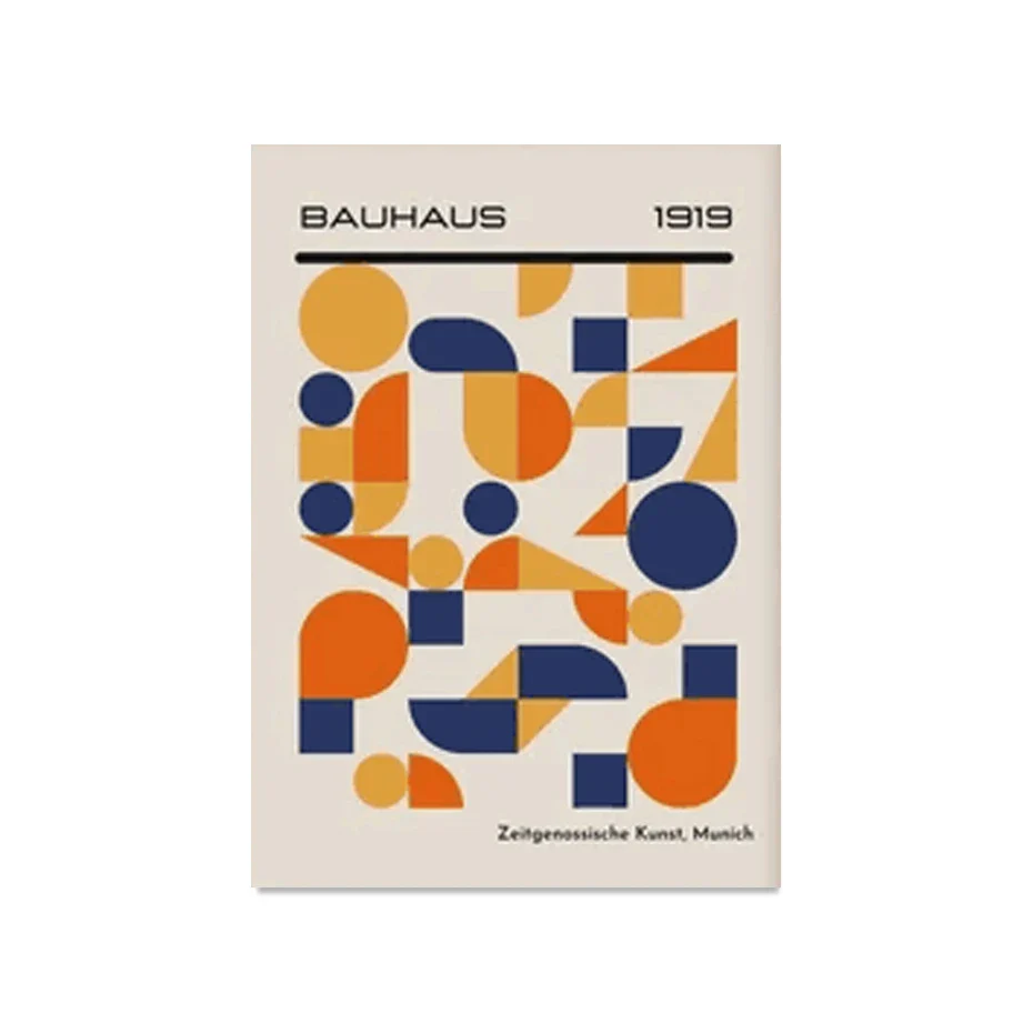 Bauhaus Abstract Geometric Posters Vertical Canvas Art - Image 15