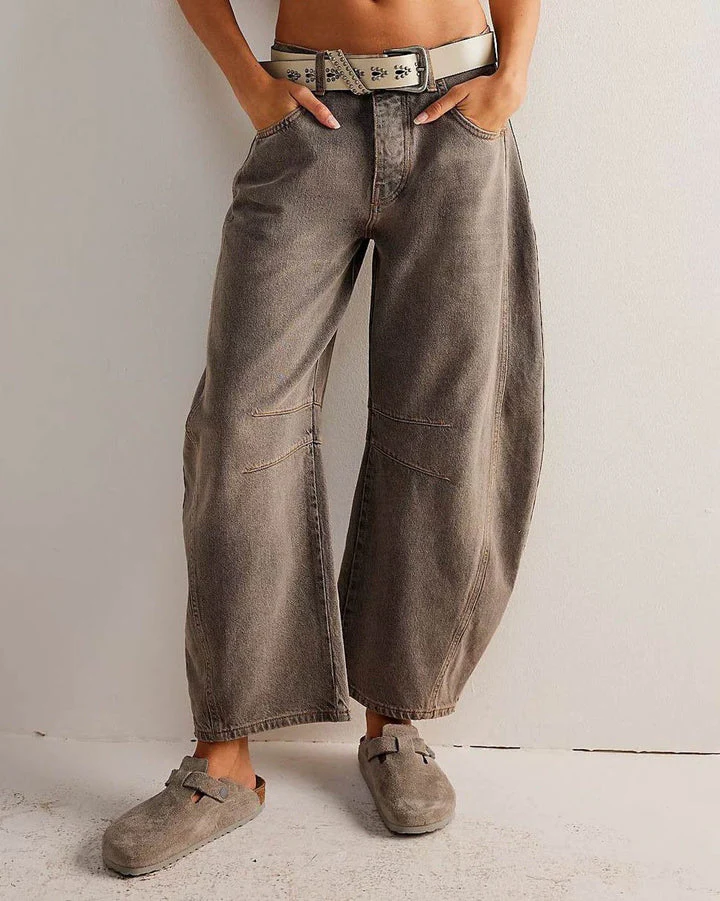 Mid Rise Women's Wide Leg Jeans with 4-Pocket Design, Casual Ankle-Length Baggy Fit Denim - Image 9