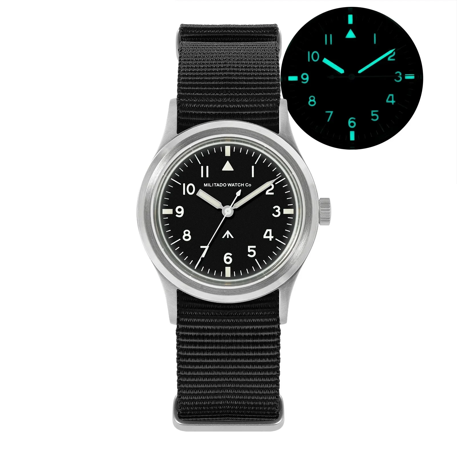 36mm Field Watch Sapphire Crystal VH31 Sweep Quartz - Image 9