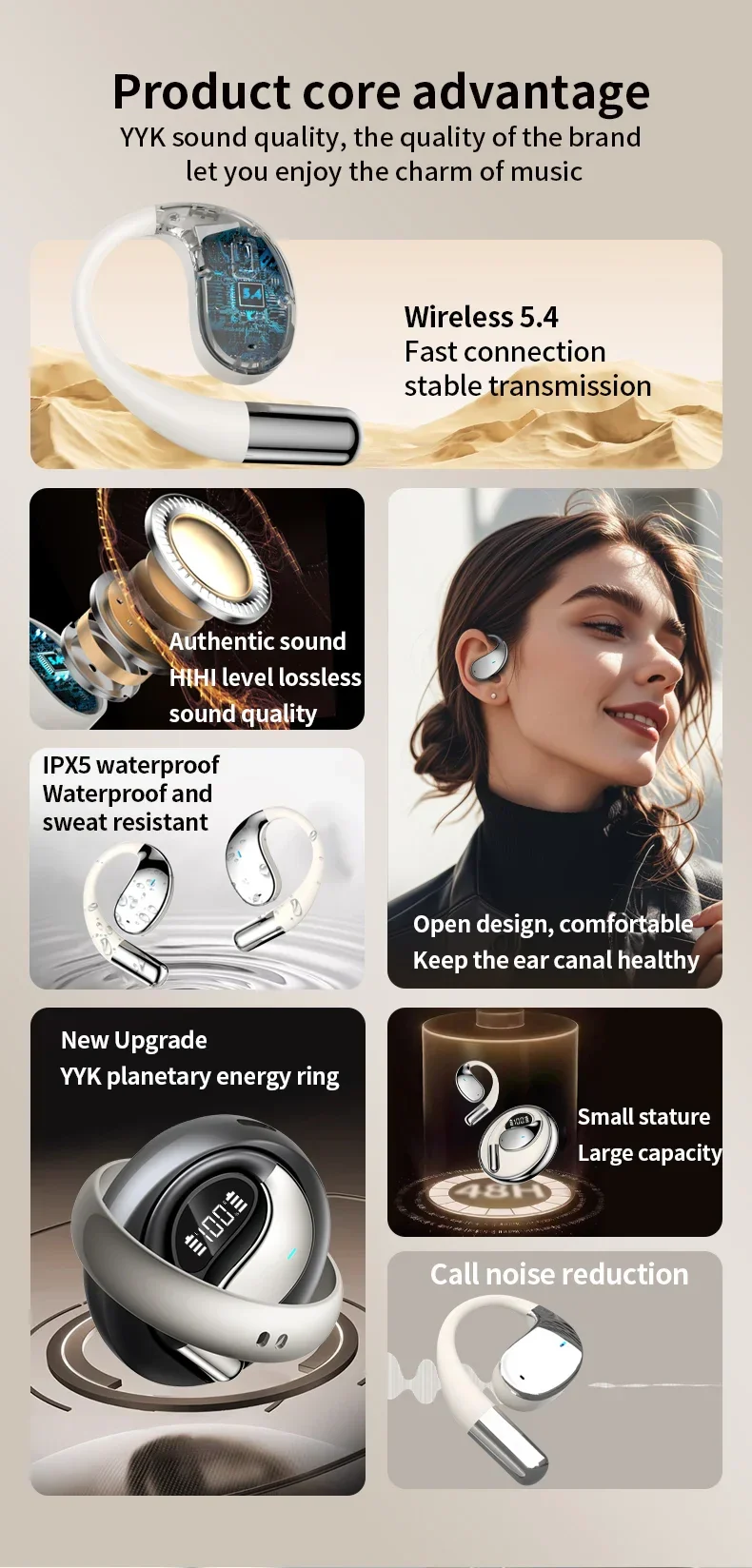AI Voice Translator Earbuds Mini Wireless Stereo Travel - Image 8