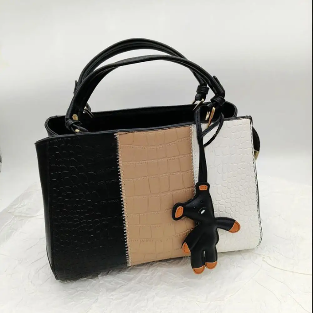 Bear Keychain PU Leather Mini Bag Charm Cute Gift Accessory - Image 10