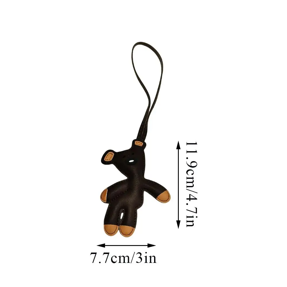 Bear Keychain PU Leather Mini Bag Charm Cute Gift Accessory - Image 5