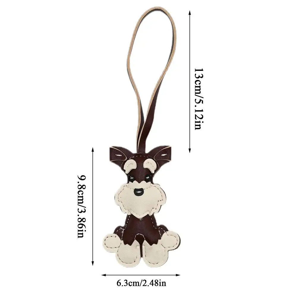 Bear Keychain PU Leather Mini Bag Charm Cute Gift Accessory - Image 6