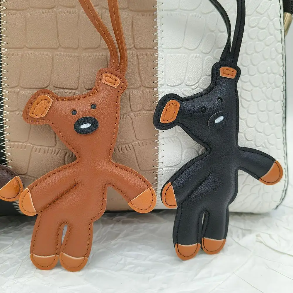 Bear Keychain PU Leather Mini Bag Charm Cute Gift Accessory - Image 9