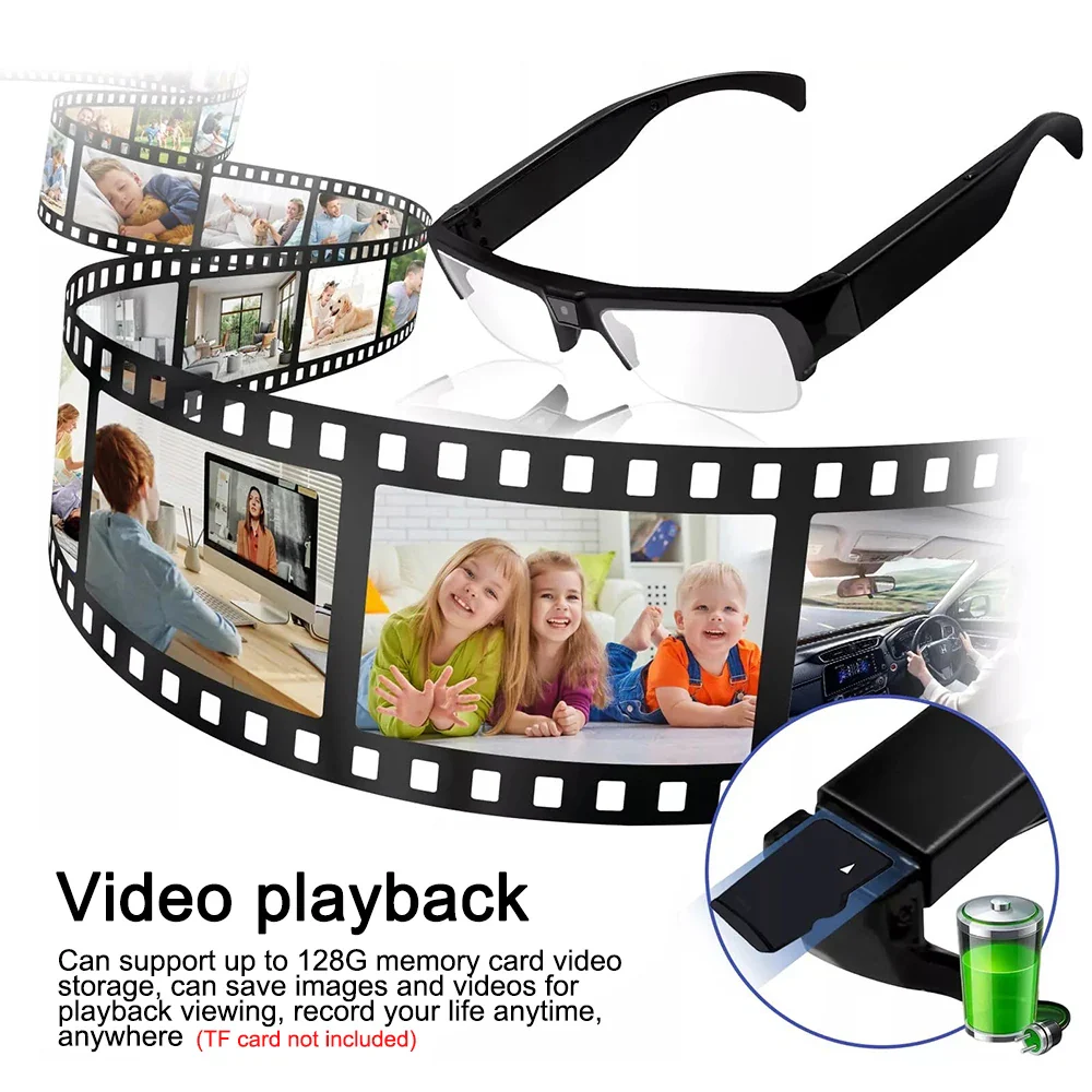 1080P Mini Camera Smart Glasses Portable Sports Glasses - Image 4