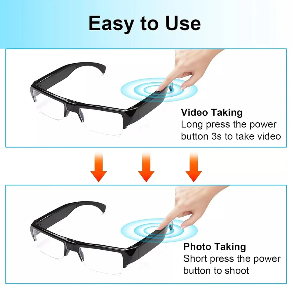 1080P Mini Camera Smart Glasses Portable Sports Glasses - Image 6