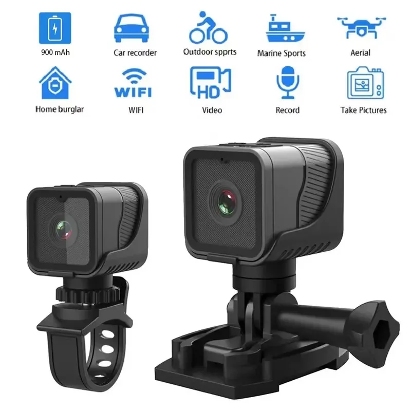 Mini Camera 1080P HD Waterproof Action Cam Outdoor Sports Fall 2025 Trend With WiFi Hotspot For Bike Riding - Image 2