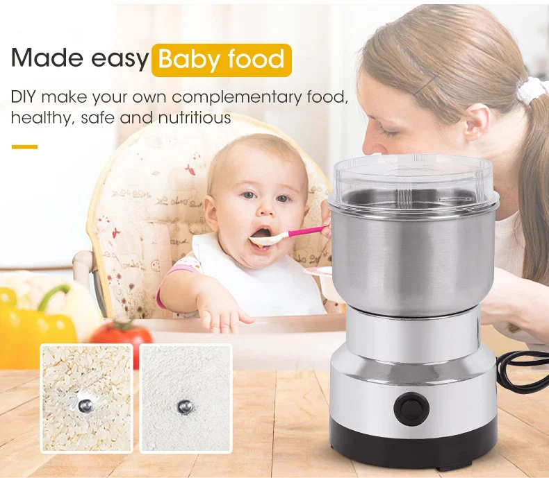 Coffee Grinder Mini Electric Stainless Ultrafine 300ml - Image 10