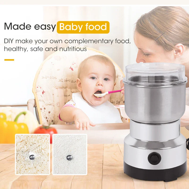 Coffee Grinder Mini Electric Stainless Ultrafine 300ml - Image 3