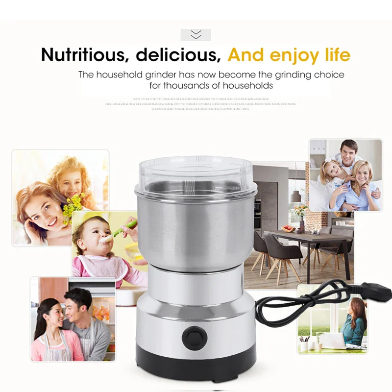 Coffee Grinder Mini Electric Stainless Ultrafine 300ml - Image 4
