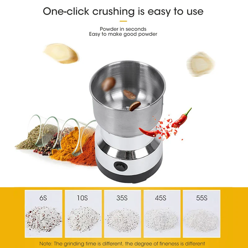 Coffee Grinder Mini Electric Stainless Ultrafine 300ml - Image 5
