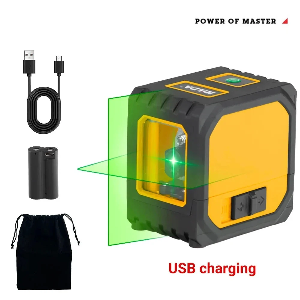 Mini Laser Level with Self-Leveling Green Beams - USB Charging Home Tools - Image 7