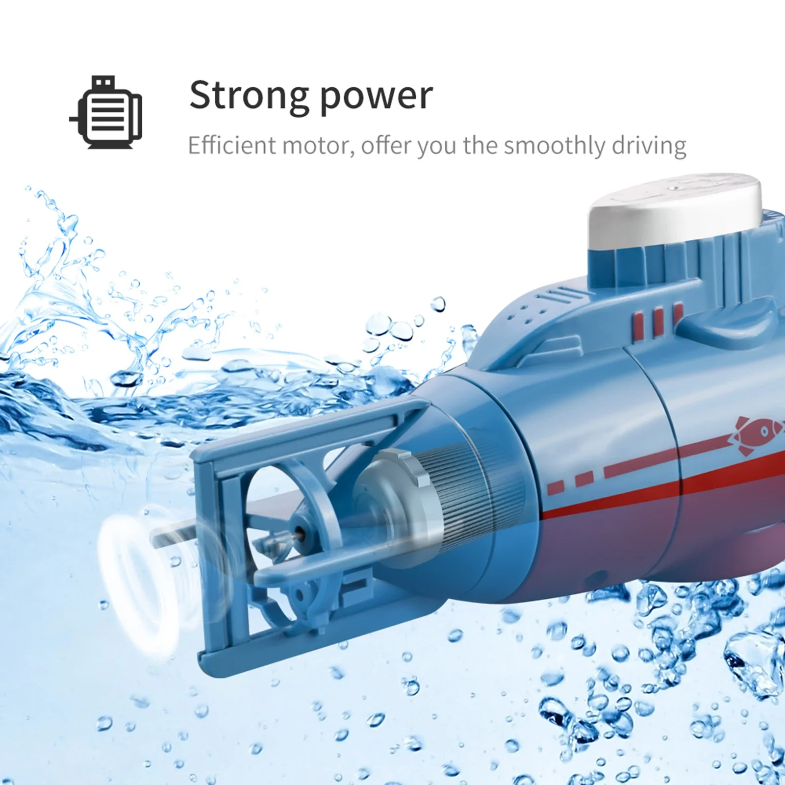 Remote Control Mini Submarine - Waterproof Diving Toy for Kids, Christmas & New Year Gift - Image 5