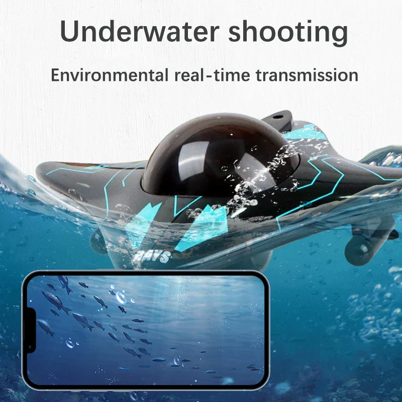 WiFi Mini RC Speedboat with Underwater Camera - Real-Time Transmission, 15m Range, Perfect for Kids' Christmas Gifts - Image 5