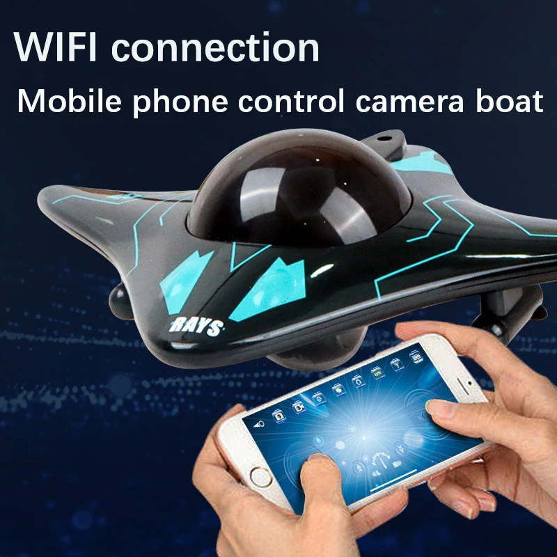 WiFi Mini RC Speedboat with Underwater Camera - Real-Time Transmission, 15m Range, Perfect for Kids' Christmas Gifts - Image 6