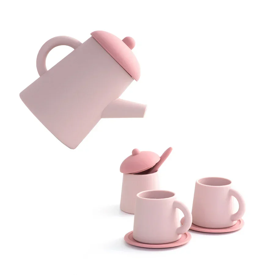 Miniature Tea Set Soft Silicone Pretend Play Tableware Kids Toy Back To School 2025 Imaginative Play Gift - Image 4