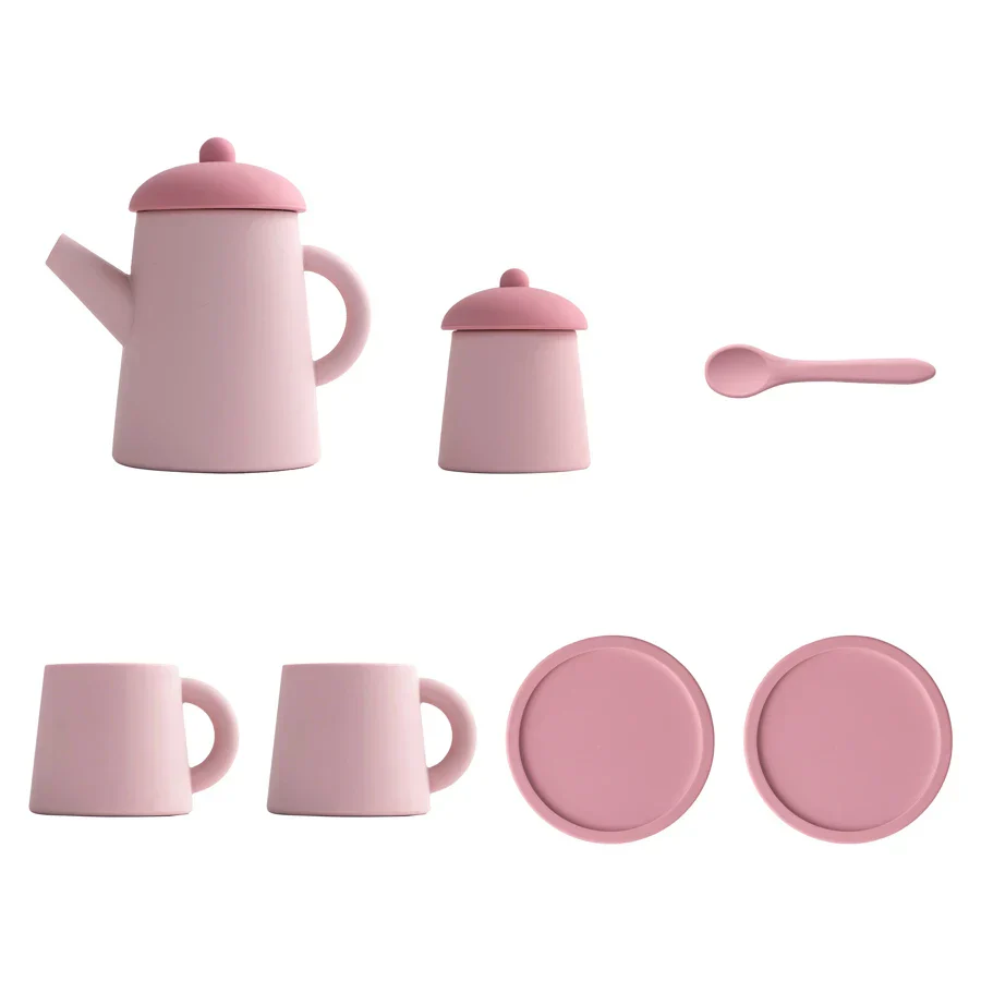 Miniature Tea Set Soft Silicone Pretend Play Tableware Kids Toy Back To School 2025 Imaginative Play Gift - Image 6