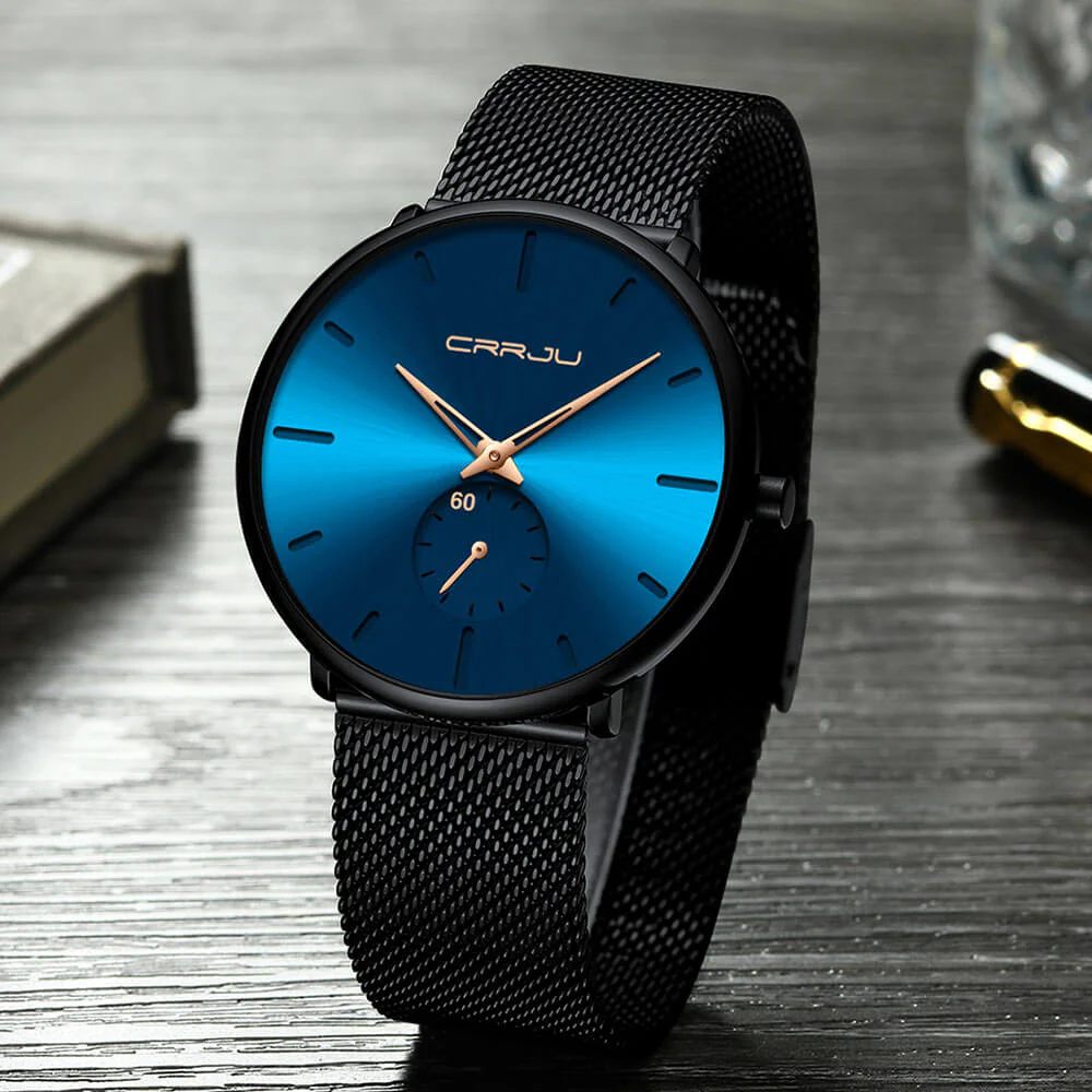 Minimalist men's wristwatch – sleek design, stainless steel, for every occasion - Image 11