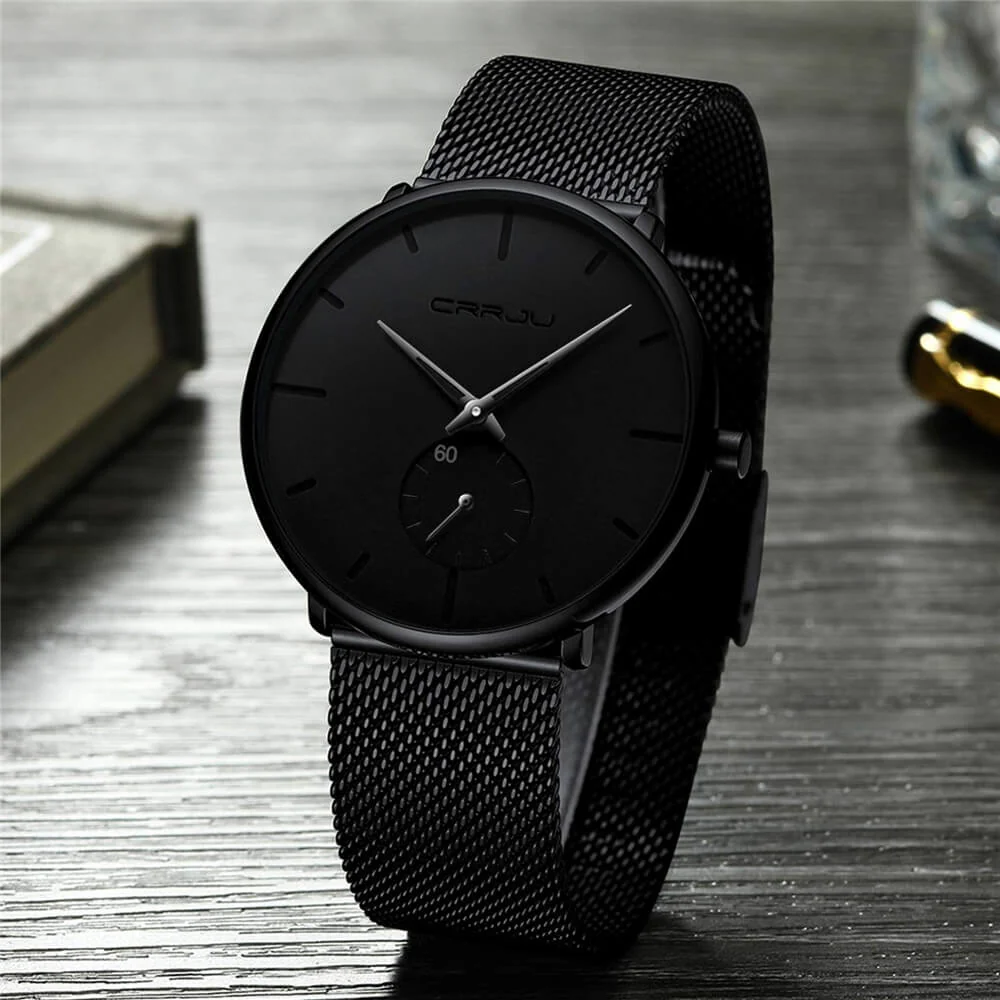 Minimalist men's wristwatch – sleek design, stainless steel, for every occasion - Image 14