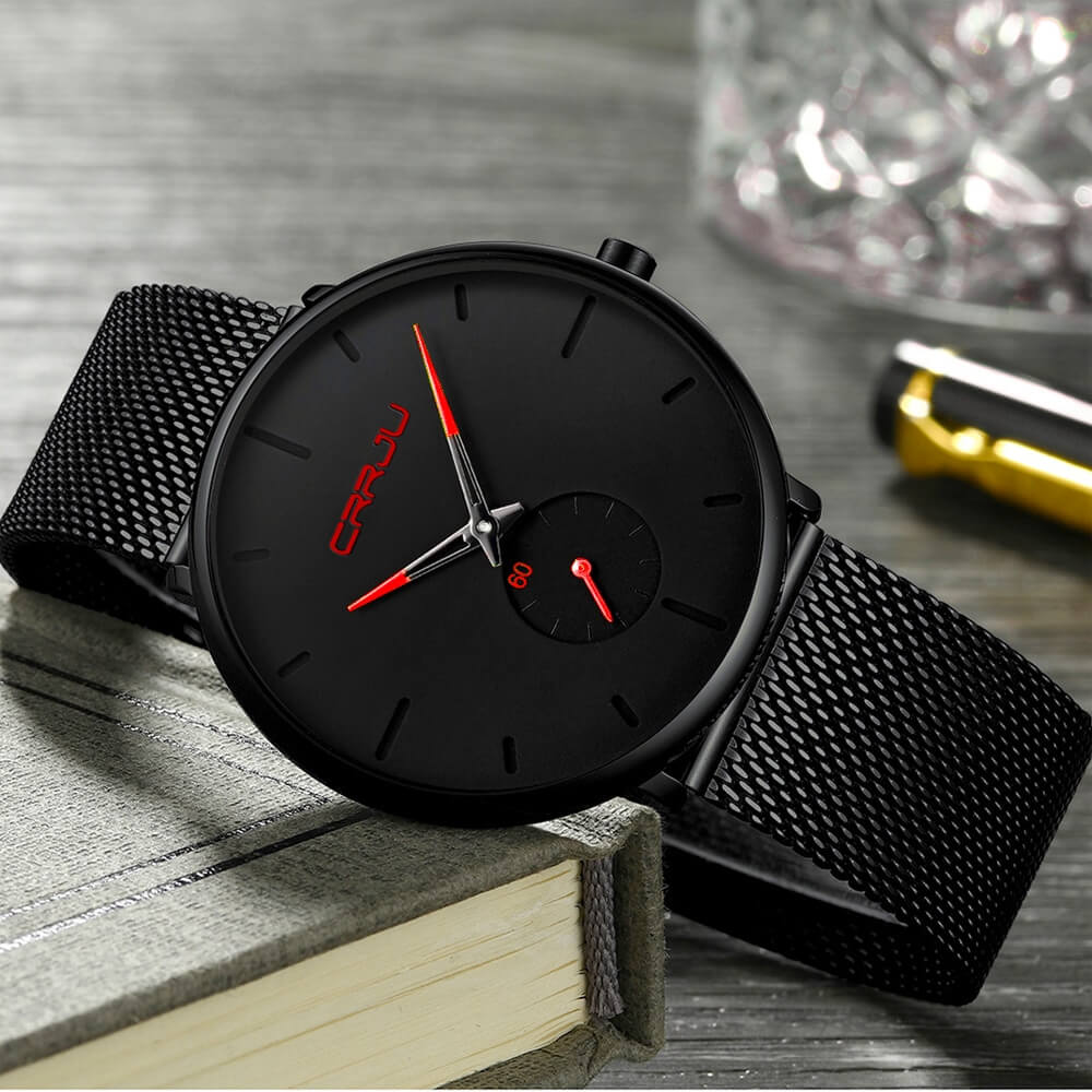 Minimalist men's wristwatch – sleek design, stainless steel, for every occasion - Image 6