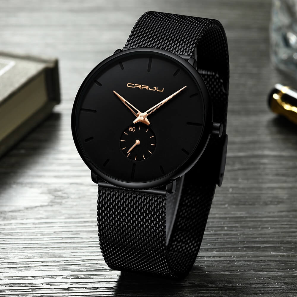 Minimalist men's wristwatch – sleek design, stainless steel, for every occasion - Image 9