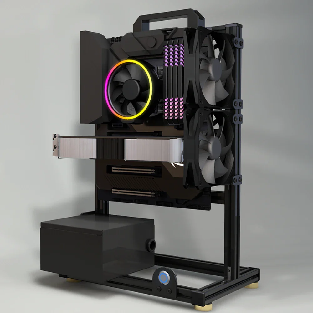 Open Frame Aluminum PC Case Rack EATX Water Cooling - Image 14