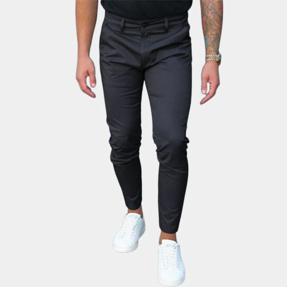 Modern men's summer trousers – tailored fit, breathable fabric, for casual outings - Image 2