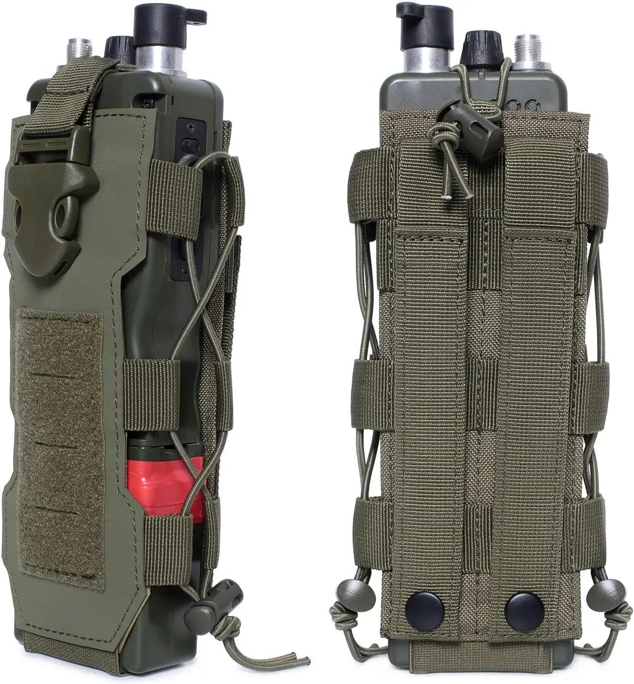 MOLLE Radio Pouch and Water Bottle Holder - Adjustable 40 Oz Pouch for Backpack Fall 2025 Tactical Gear Accessory - Image 4