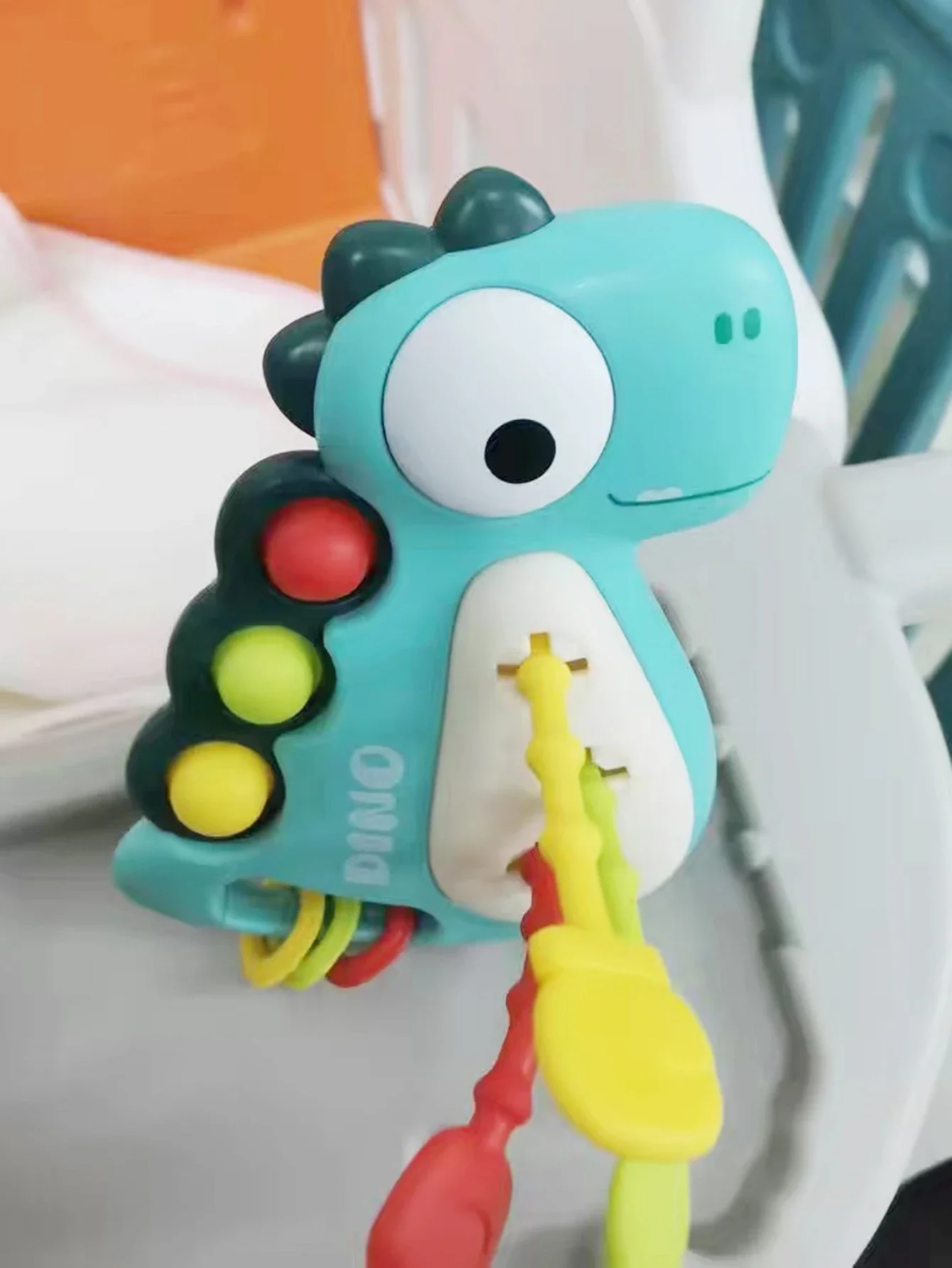 Montessori Dinosaur Pull Toy Newborn Sensory Toys Teether - Image 13