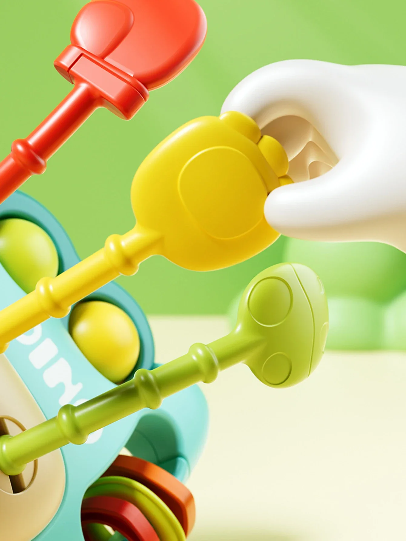 Montessori Dinosaur Pull Toy Newborn Sensory Toys Teether - Image 8