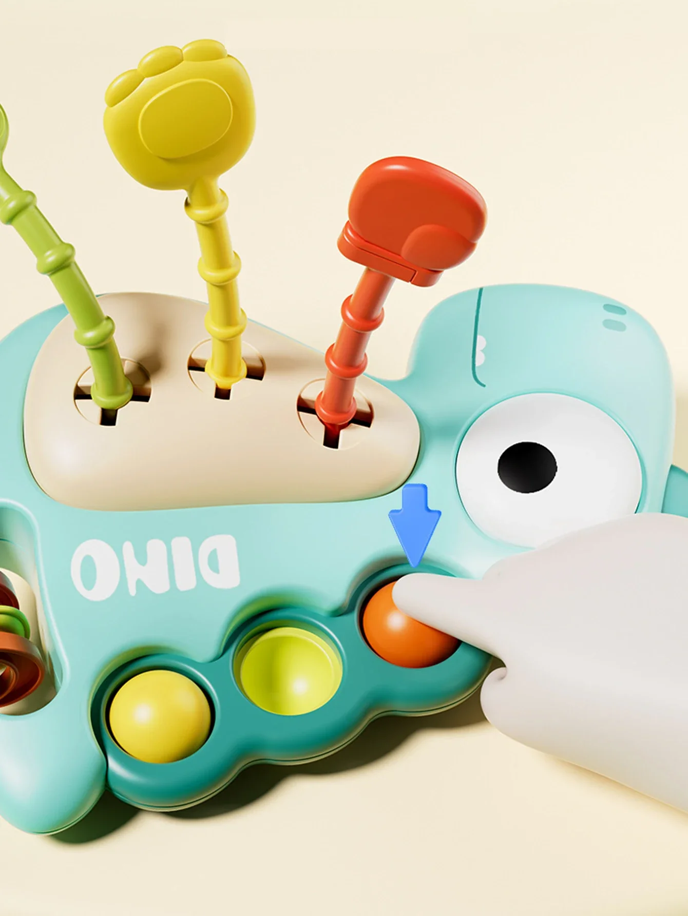 Montessori Dinosaur Pull Toy Newborn Sensory Toys Teether - Image 9