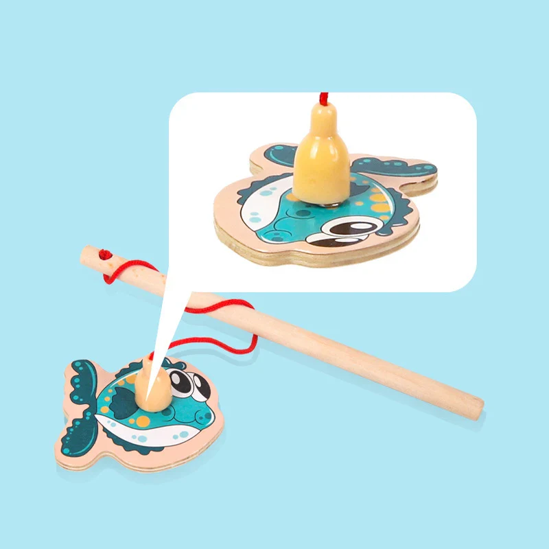 Interactive Montessori Wooden Fishing Game - Magnetic Marine Life Learning Toy for Kids, Parent-Child Engagement, Eco-Friendly Design - Image 5