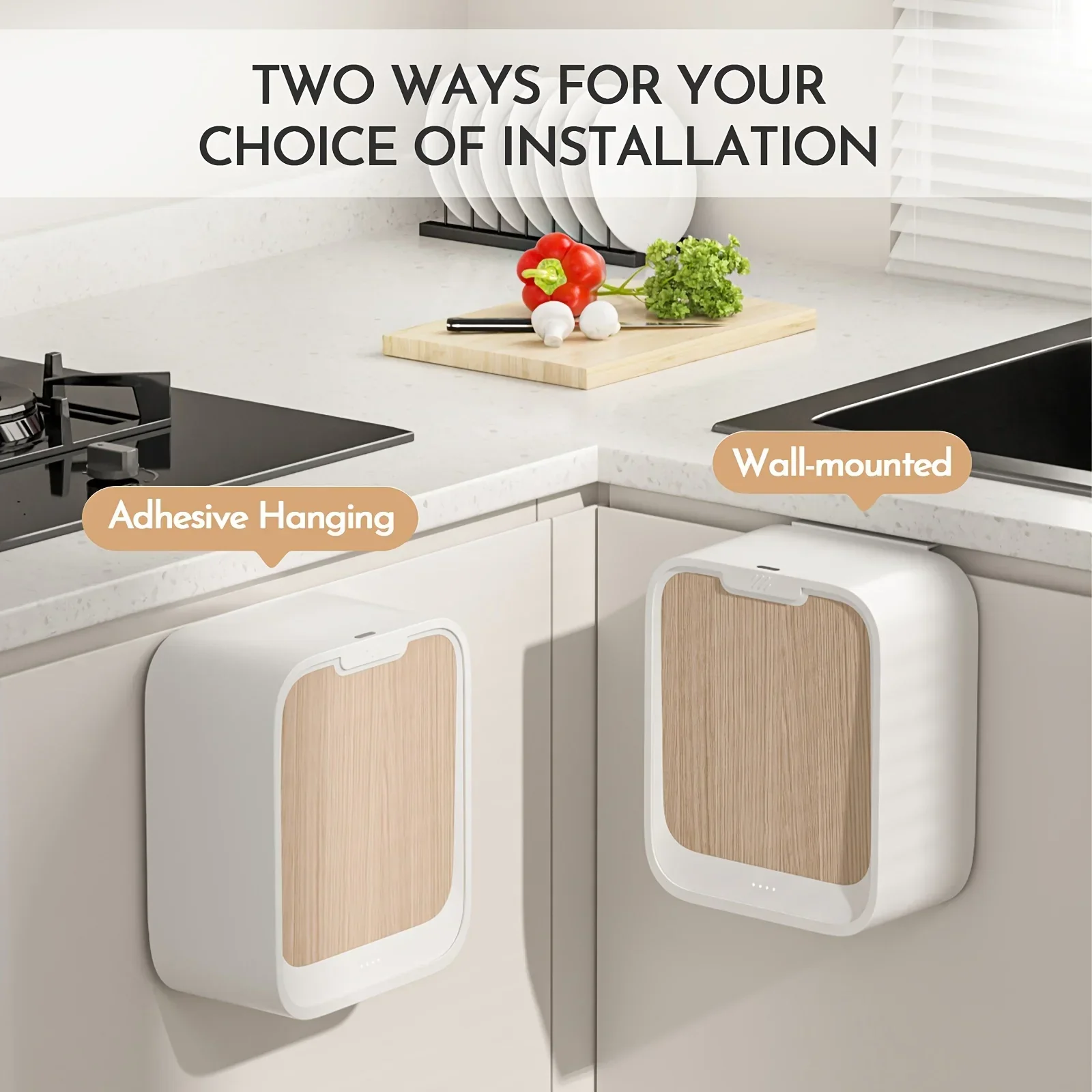 Motion Sensor Trash Can Hanging Bin For Cabinet Door - Image 13