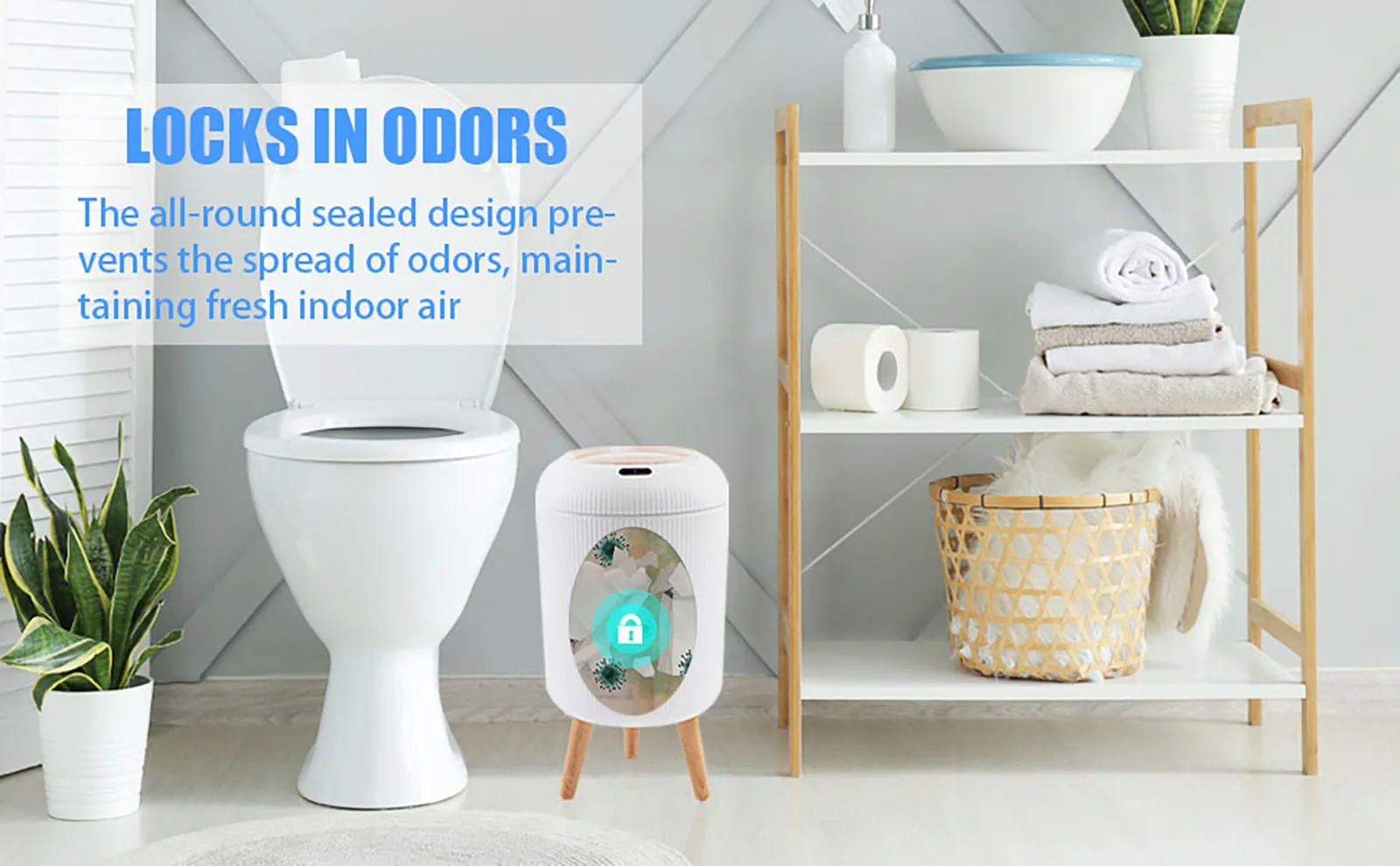 Motion Sensor Trash Can Small Plastic Smart Bin Hands Free - Image 14