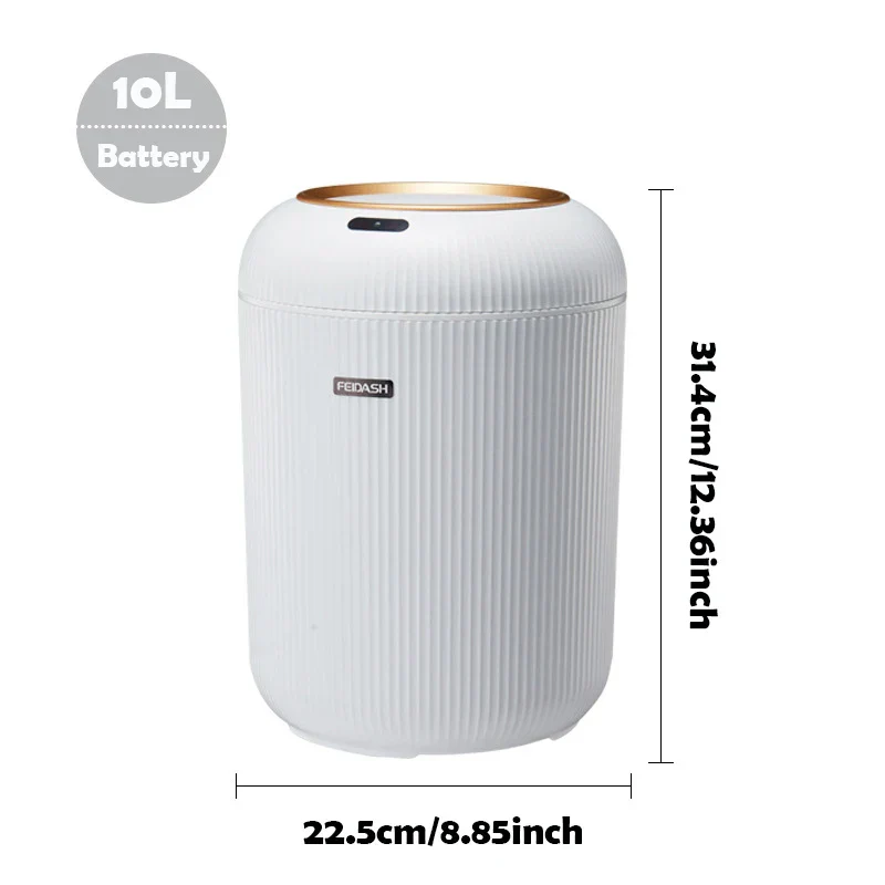 Motion Sensor Trash Can Small Plastic Smart Bin Hands Free - Image 19