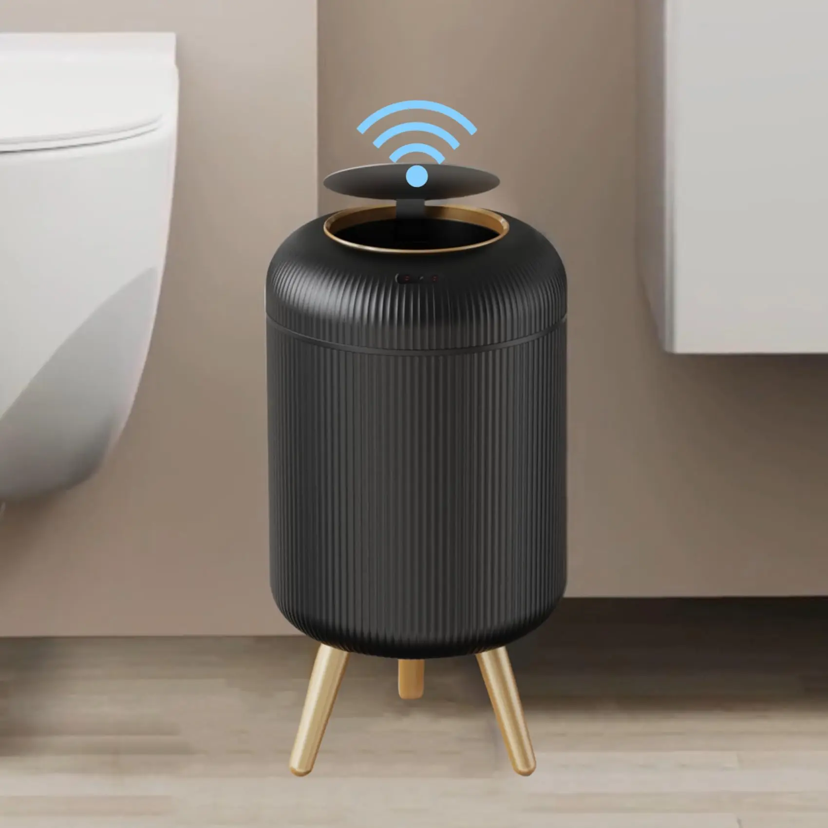 Motion Sensor Trash Can Small Plastic Smart Bin Hands Free - Image 20