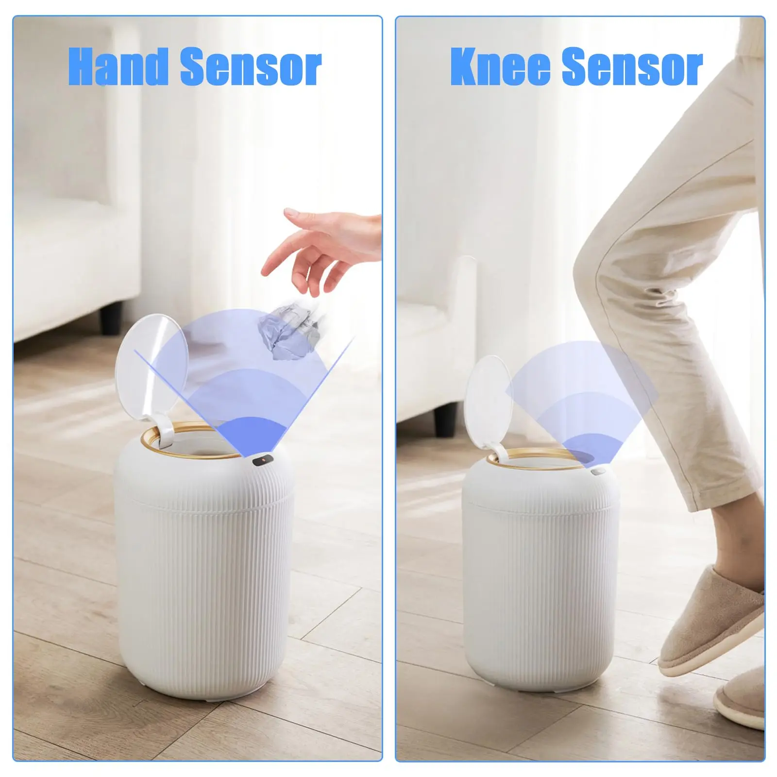 Motion Sensor Trash Can Small Plastic Smart Bin Hands Free - Image 4