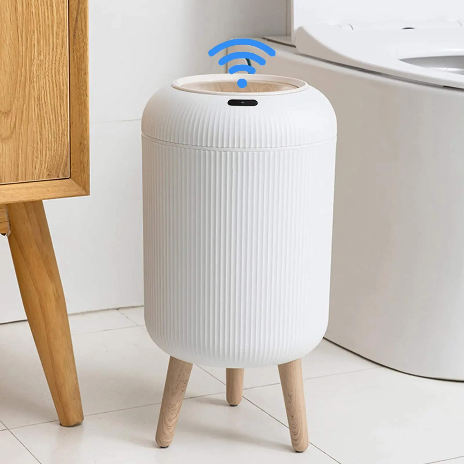 Motion Sensor Trash Can Small Plastic Smart Bin Hands Free - Image 7