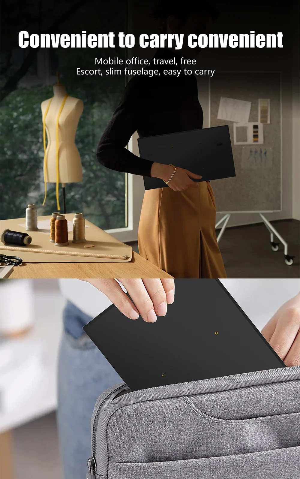 Portable 14 Inch Monitor 178 Degree View Built In Speaker - Image 13