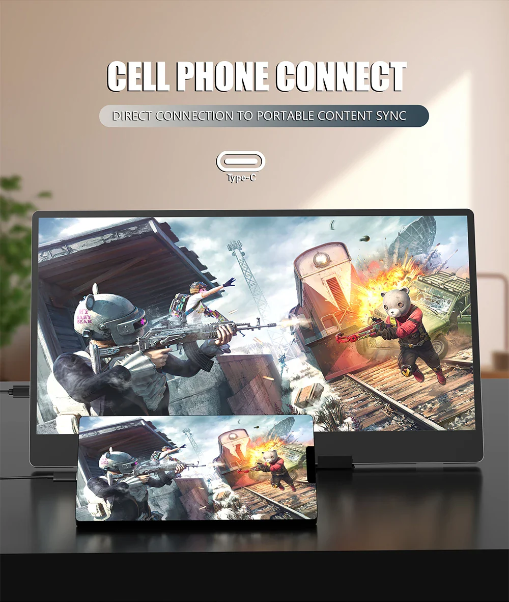 Portable Monitor 14 Inch 60Hz Travel Display With Speakers - Image 11