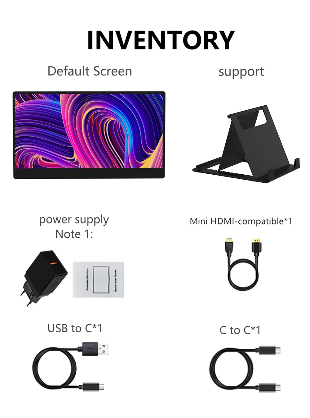 Portable Monitor 14 Inch 60Hz Travel Display With Speakers - Image 15
