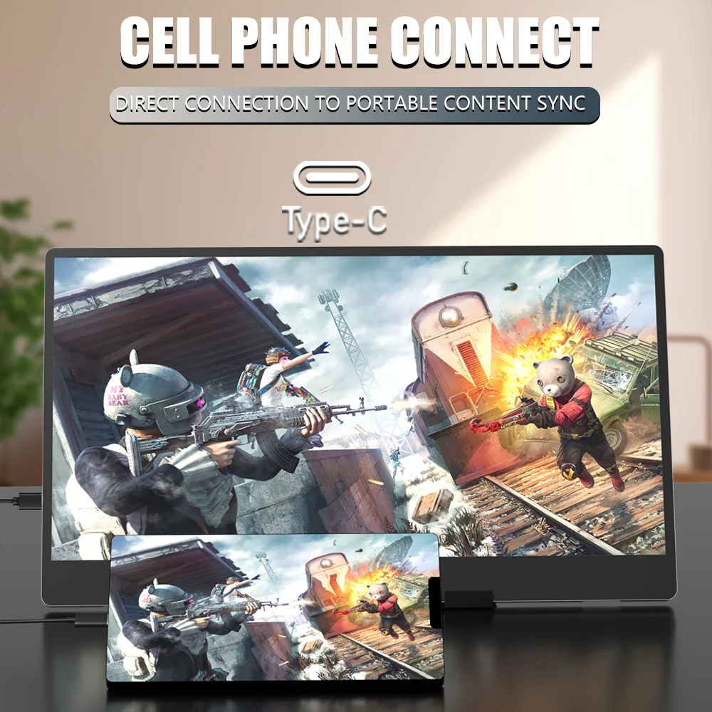 Portable Monitor 14 Inch 60Hz Travel Display With Speakers - Image 3