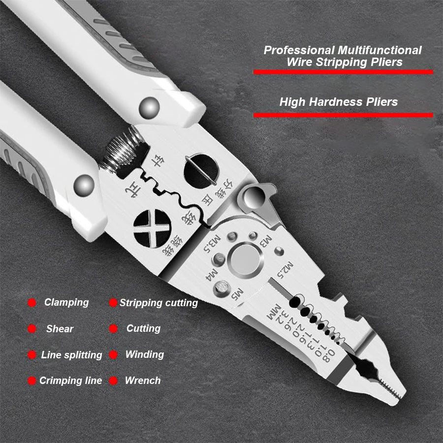 Multifunctional Electrician's Wire Stripping Pliers - 7 Inch Anti-Slip Home Tools for Maintenance - Image 3