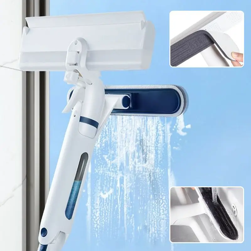 Multifunctional Window Spray Mop with Silicone Scraper - Household Cleaning Tool for Streak-Free Shine - Image 2