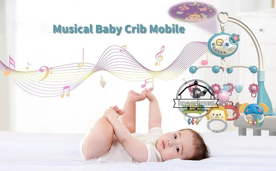Musical Baby Mobile Projection Remote Newborn Sensory Toys - Image 12