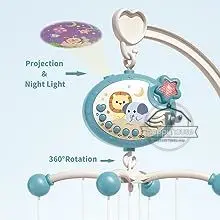 Musical Baby Mobile Projection Remote Newborn Sensory Toys - Image 14
