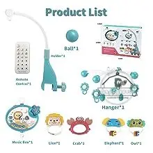 Musical Baby Mobile Projection Remote Newborn Sensory Toys - Image 18